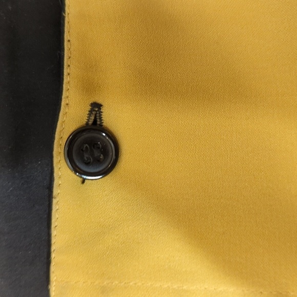 David Barry Jacket Coat black gold zip up toggle detachable hood size 10 - Picture 10 of 10